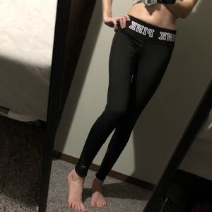 NWT Pink Victoria’s Secret Reversible leggings